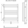 Полотенцесушитель электрический LEMARK BELLARIO LM68607EBL П7 500x600 левый/правый, черный