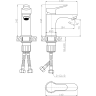 Смеситель LEMARK SIBERIA LMF-7012B-C для раковины, LM