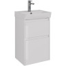 Тумба LEMARK COMBI 45 см под раковину, подвесная/напольная, 2 ящика, белый глянец LM03C45T